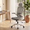 Afbeelding van HOMCOM Bureaustoel - Polyester, Kunststof - 64L x 63B x 115-125H cm - Grijs