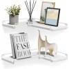 Afbeelding van Vasagle - Set van 2 L-vormige wandplanken - 40x29 cm - Wit - Industrieel design