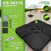 Afbeelding van tillvex® Parasolstandaard 60 liter, 80 kg, 4-delig, weerbestendig, vulbaar met water of zand