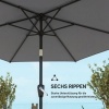 Afbeelding van Outsunny Tuinparasol - Metaal, Polyester - Ø270 x 219H cm - Donkergrijs