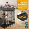 Afbeelding van TRESKO Opvouwbare Hondenkooi 122 x 74,5 x 80,5 cm met 2 Deuren voor Auto en Thuis