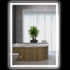 Afbeelding van HOMCOM badkamerspiegel - glas en kunststof - 80L x 60B x 4H cm - zilver