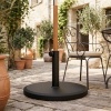 Afbeelding van Outsunny Centrale Parasolvoet HDPE, Cement - 48,5L x 48,5B x 28,5H cm - Zwart