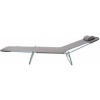 Afbeelding van Outsunny Inklapbaar Ligbed met Kussen en 5 Posities - Bruin Tuinligbed
