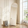 Afbeelding van SONGMICS Volledige lengte spiegel, 150 x 40 cm, boogvormig met standaard, lichtgouden frame