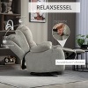Afbeelding van HOMCOM Relaxstoel van microvezel, schuim - 87L x 95B x 102H cm - Bruin