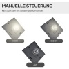 Afbeelding van Outsunny solar tuinlantaarn met 3 lampen, LED 120 lumen, IP44, RVS zwart, 51,5 x 47 x 182,5 cm