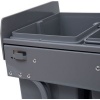 Afbeelding van HOMCOM Inbouwafvalemmer Kunststof, Metaal - 48L x 34,2B x 41,8H cm - Grijs