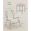 Afbeelding van SONGMICS Balkonset - Tafel en 2 Stoelen - Weerbestendig PE-Polyrattan