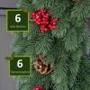 Afbeelding van HOMCOM Kerstkrans PE Ø60 x 8T cm Groen