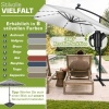 Afbeelding van tillvex® Rechthoekige Aluminium Parasol Ø 330 cm met LED en Afdekking, 360° Draaibaar