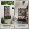 Afbeelding van Outsunny Zwarte Metalen Plantenbak