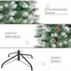 Afbeelding van HOMCOM Kunststof Kerstboom Ø75 x 180 cm Groen/Wit