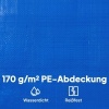 Afbeelding van Outsunny Rond Zwembadafdekking Ø 450 cm, Waterdicht met Veiligheidstouw, Blauw
