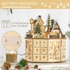 Afbeelding van HOMCOM Kerst Adventskalender Multiplex 25B x 20D x 29H cm Natuurhout