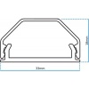 Afbeelding van My Wall Aluminium kabelgoot - 75 x 3,3 cm / wit