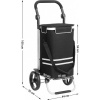 Afbeelding van Inklapbare boodschappentrolley met koelvak, 35L, multifunctioneel, zwart