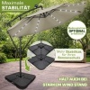 Afbeelding van Tillvex Aluminium Zweefparasol met LED Solar Ø 300 cm + Hoes en Windbescherming