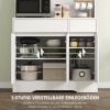 Afbeelding van HOMCOM Keukenopbergkast - Spaanplaat, MDF - 100L x 38B x 180H cm - Wit