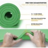 Afbeelding van TRESKO fitnessmat yogamat pilatesmat 185 x 60 cm, 1 cm dik, NBR-schuimrubber (groen)