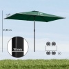 Afbeelding van Outsunny Terrasparasol - Polyester, Metaal - 300L x 200B x 235H cm - Groen