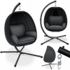 Afbeelding van KESSER® Luxe hangstoel met frame + zacht zitkussen, zijbekleding, zit- en rugkussen, hangmand voor b