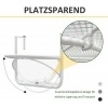 Afbeelding van Outsunny - Verstelbare Balkontafel - Halfrond - Wit