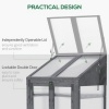 Afbeelding van Outsunny kas - grijs dennenhout en kunststof - 70L x 50B x 120H cm