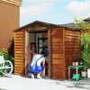 Afbeelding van Outsunny Tuinschuur van staal en kunststof, L152 x B235,7 x H208,7 cm - Bruin