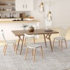 Afbeelding van HOMCOM Eetkamerstoel PP 48x52,5x83 cm WIT