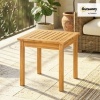 Afbeelding van Outsunny Weerbestendige Beistelltisch 48 x 48 cm van Akazienhout met verstelbare voeten