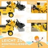 Afbeelding van HOMCOM kinder graafmachine met opbergvak, geel/zwart, 80 x 26,5 x 39 cm