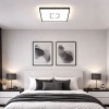 Afbeelding van Briloner Leuchten - Led-plafondlamp, 22 W, 3000 lumen, vierkant, wit-zwart met achtergrondlicht