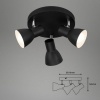 Afbeelding van Briloner Leuchten CUP - plafondlamp - 3-lichts - E14 max. 25W - draaibare spots - zwart