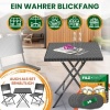 Afbeelding van KESSER® Balkontafel, inklapbaar, weerbestendig/UV-bestendig, gecoat staal en rotan-look, outdoor tui