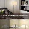 Afbeelding van HOMCOM LED Stijlvolle Stehlamp met Linnen Lampenkap voor Woonkamer en Slaapkamer Wit