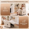 Afbeelding van Beige fluwelen relaxfauteuil met armleuning voor één persoon