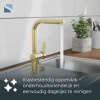 Afbeelding van SCHÜTTE LONDON Design Keukenkraan - Draaibaar - Uittrekbare Mousseur - Mat Goud