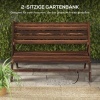 Afbeelding van Outsunny Tuinbank van Verbrand Grenenhout