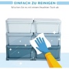 Afbeelding van HOMCOM - Speelgoedkast met afgeronde randen - 6 lades - Blauw