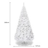 Afbeelding van COSTWAY 240 cm Kunstkerstboom - Witte Dennen met Metalen Standaard, Opvouwbaar voor Kerstdecoratie