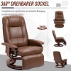 Afbeelding van HOMCOM Relaxstoel Kunstleer, Schuim - L78 x B87 x H100 cm - Bruin