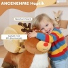 Afbeelding van Aiyaplay Kinderschommelpaard - Polyester, Staal - 65L x 35B x 59H cm - Bruin