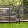 Afbeelding van Outsunny Stalen Tuinhek met PE-coating 93L x 22B x 150H cm Bruin