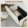 Afbeelding van HOMCOM Fluwelen Loveseat, Eucalyptushout 117L x 62B x 78H cm, Kamerwit