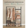 Afbeelding van Furnstar Kledingrek - Wasrek met 5 Planken - Zwart Metalen Frame - 40 x 101,7 x 153,3 cm