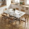 Afbeelding van Homcom Inklapbare Eettafel - Spaanplaat, Staal - 120L x 80B x 73H cm - Wit