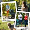 Afbeelding van PawHut Opvouwbare hondenwagen voor honden en katten tot 20 kg - Donkergroene buggy met wielen