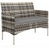 Afbeelding van Outsunny Rattan Loveseat - PE-rattan, staal - 115L x 63B x 85H cm - Lichtgrijs
