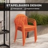 Afbeelding van Outsunny Tuinset van Kunststof 57L x 54B x 78H cm Rood